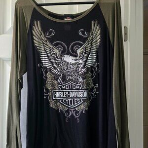 Harley-Davidson long sleeve T-Shirt with Blingy Logo